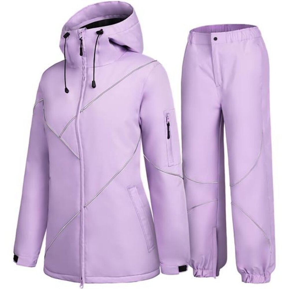 Women's Ski Snowsuit Waterproof Windproof Insulated Jacket and Pants Set